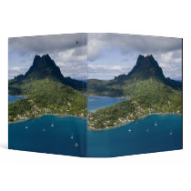 French Polynesia, Bora Bora. Aerial view of 3 Ring Binder