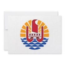 French Polynesia Coat of Arms Personalized Invitations