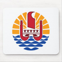French Polynesia Coat of Arms mousepads