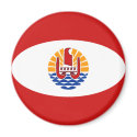 French Polynesia Fisheye Flag Magnet