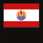 French Polynesia Flag Map Spaghetti Top