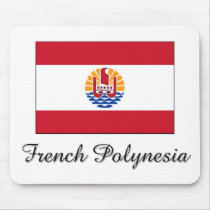 French Polynesia Flag Design mousepads
