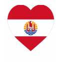 French Polynesia Flag Heart t-shirts