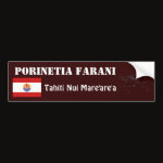 French Polynesia Flag Map Text Bumper Sticker