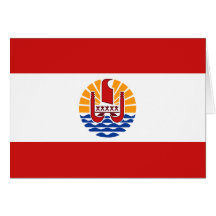 French Polynesia Flag Notecard