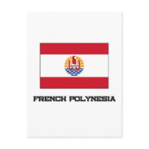 French Polynesia Flag postcards