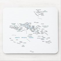 French Polynesia Map Mousepad by FlagAndMap French Polynesia Map Mousepad