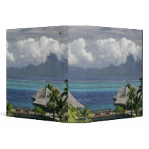 French Polynesia, Moorea. A view of the island Binders