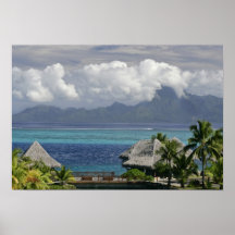 French Polynesia, Moorea. A view of the island Print