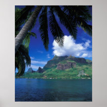 French Polynesia, Moorea. Cooks Bay. Green Print
