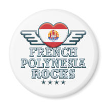 French Polynesia Rocks v2 Fridge Magnet