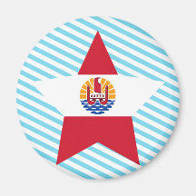 French+Polynesia Star Fridge Magnet