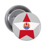 French+Polynesia Star Pinback Buttons