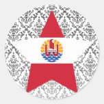 French+Polynesia Star Stickers