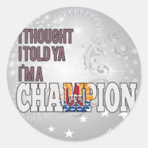 French Polynesian and a Champion Sticker