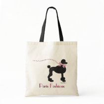 French Poodle Tote Bag