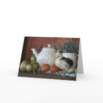 French Poultry, Pears & Porcelain Notecard