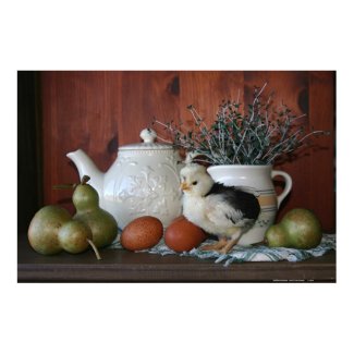 French Poultry, Pears & Porcelain print
