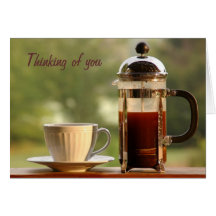 French Press Coffee Birthday Card