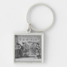 French printing press, 1642 key chains