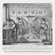 French printing press, 1642 sticker