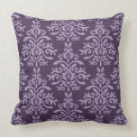 French Purple Damask pillow