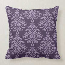 French Purple Damask pillow