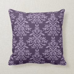 French Purple Damask pillow