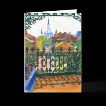 French Quarter Balcony Card by figstreetstudio French Quarter Balcony Card