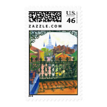 French Quarter Balcony postage by figstreetstudio French Quarter Balcony postage