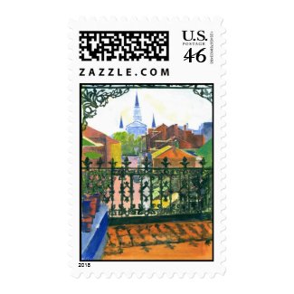 French Quarter Balcony stamp