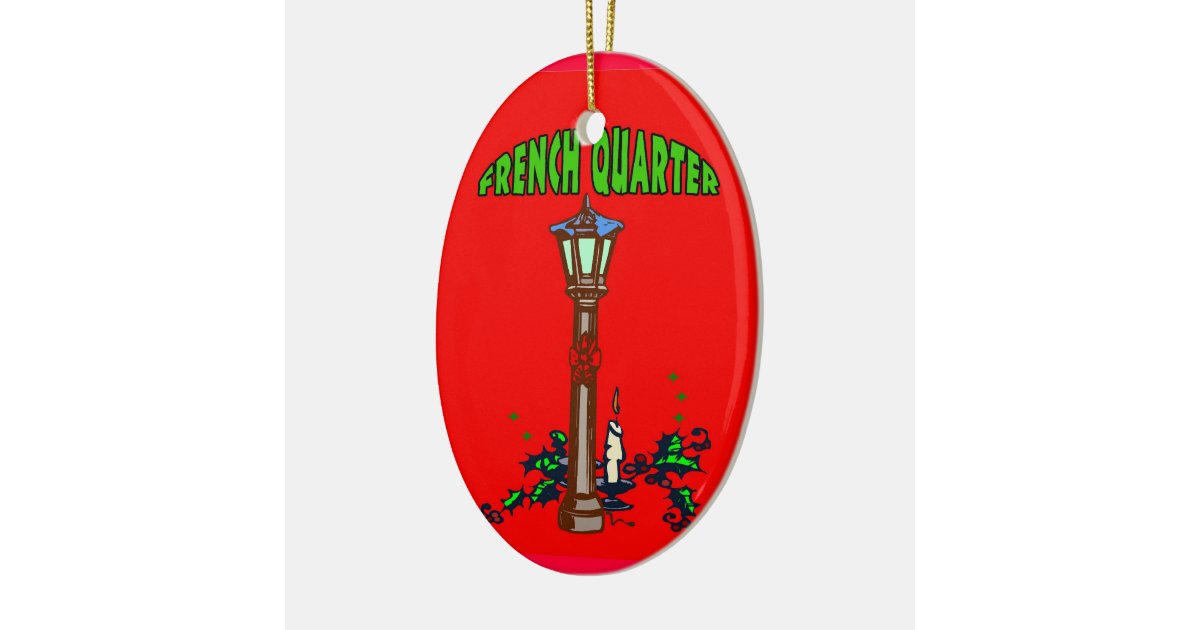 French Quarter Christmas Ceramic Ornament Zazzle