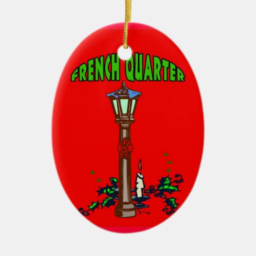 French Quarter Christmas Ceramic Ornament Zazzle