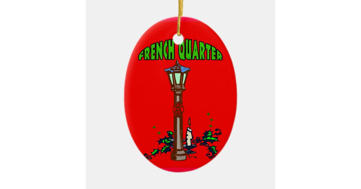 French Quarter Christmas Ceramic Ornament Zazzle