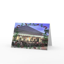 French Quarter Coffee Stand Christmas cards by figstreetstudio French Quarter Coffee Stand Christmas cards