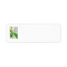French Quarter Courtyard Return Address Label