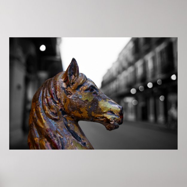 French Quarter Hitching Post Variation Poster