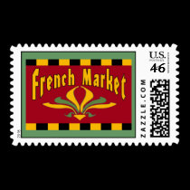 French Quarter MArket Fleur De Lis postage