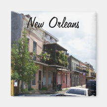 French Quarter Street View New Orleans Louisiana Refrigerator Magnets