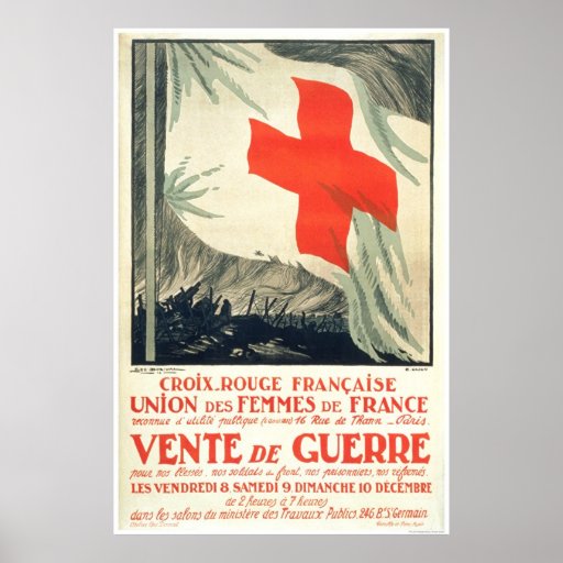 French Red Cross Charity Sale Poster Zazzle
