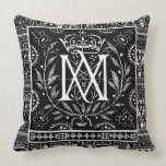 French Renaissance Pillow Monogram MA pillows