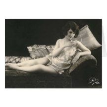 French Risque Photo Card
