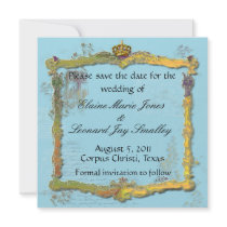French Rococo Royal Save the Date Card Custom Invitation