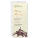French romance Eiffel Tower formal ball prom ecru invitation
