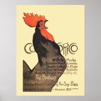 French Rooster Cocorico by Stenlen Art Poster