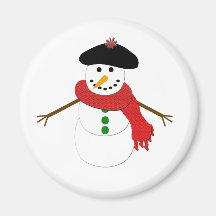 French Snowman Magnets