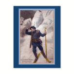 French Soldier on Skis in Alps - Les Diables Bleus postcards