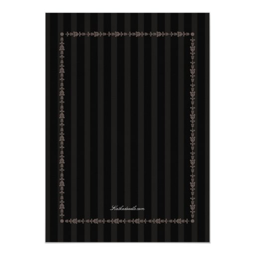 French Stripe Chic Bridal Shower Tea Party Custom Invites