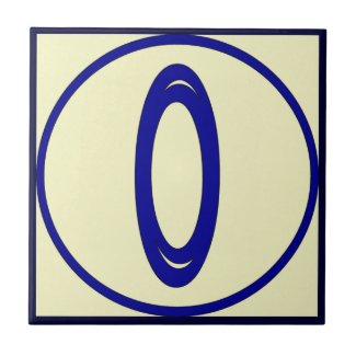 French Style House Numbers 0 Ceramic Tiles