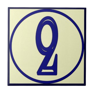 French Style House Numbers 2 Ceramic Tile